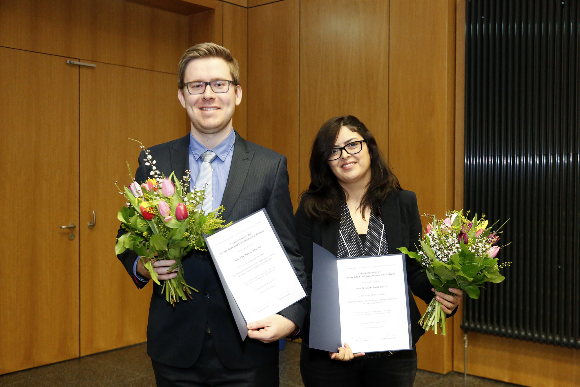 Die Träger des Forschungspreises der Gustav Adolf und Erika Dornhecker-Stiftung ©Giulia Iannicelli/FAU